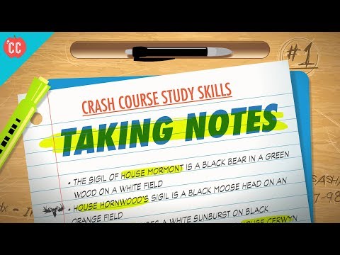Taking Notes: Crash Course Study Skills #1
