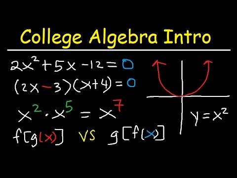 College Algebra Introduction Review - Basic Overview, Study Guide, Examples &amp; Practice Problems