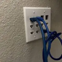Ethernet in college dorm room.